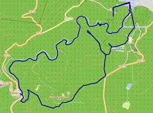 Karte der Route (ohne Stempelstelle 66)
